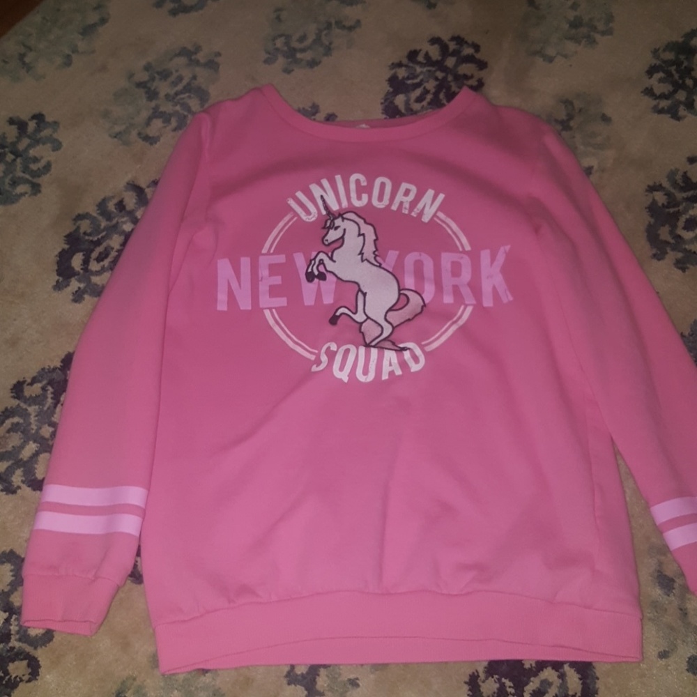 Pink unicorn sweater